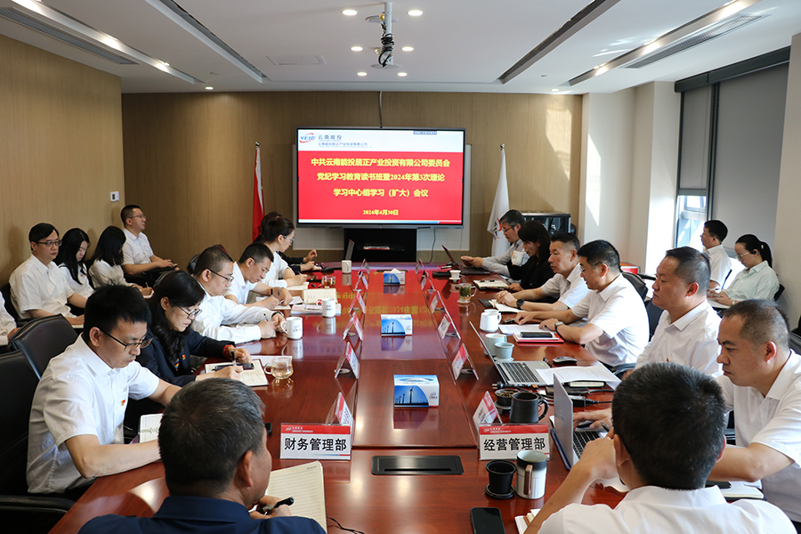 居正公司舉辦黨紀(jì)學(xué)習(xí)教育讀書班暨2024年第3次理論學(xué)習(xí)中心組（擴大）學(xué)習(xí)會議-云南能投居正產(chǎn)業(yè)投資有限公司
